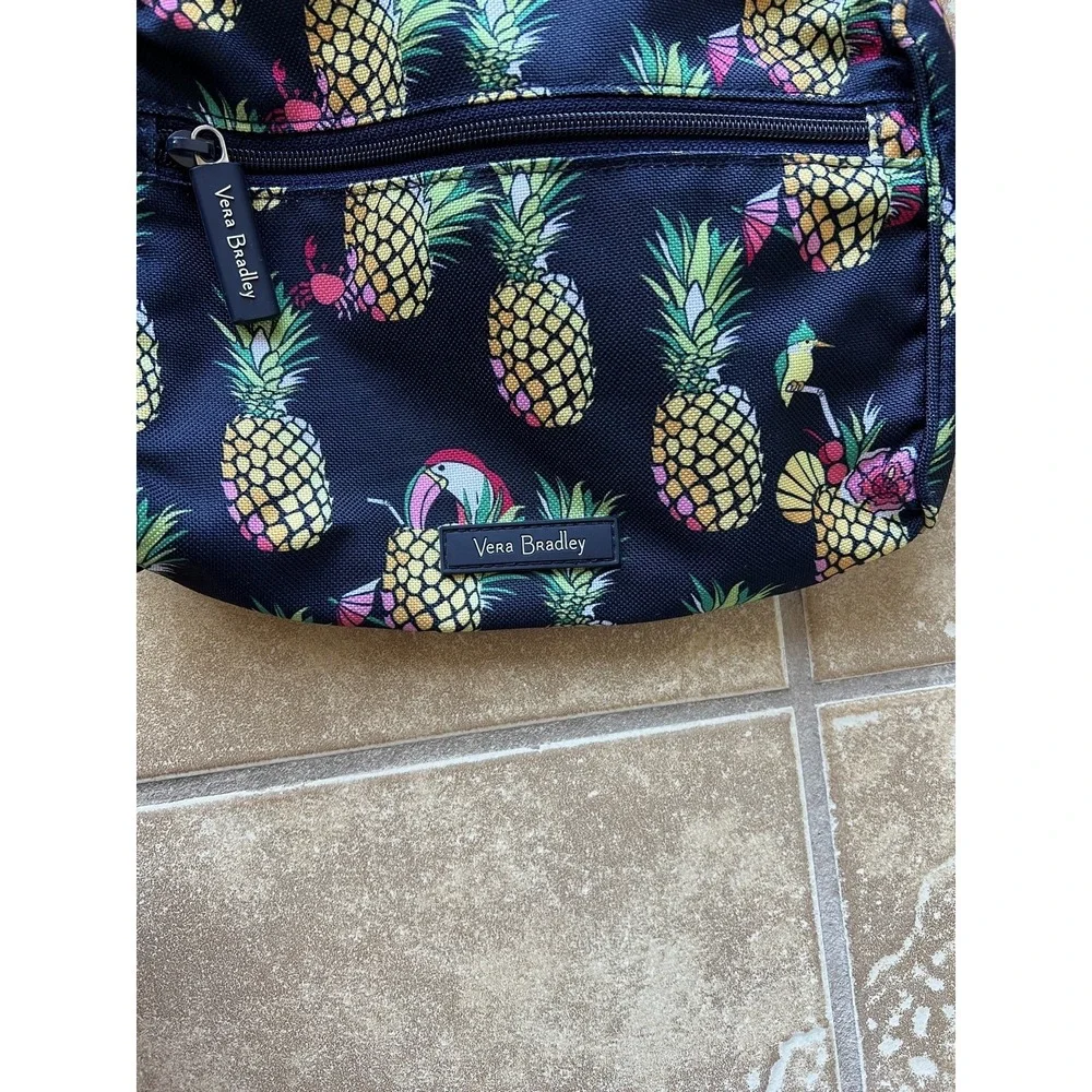 VERA BRADLEY Lighten Up Belt Bag Toucan Party Pineapples Navy Fanny Pack Travel - Picture 2 of 12